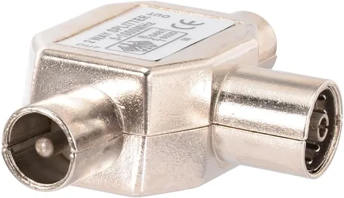 Miniatura 4 de Bingfu Divisor coaxial de antena de 2 vías PAL TV IEC DVB-T 1 hembra a 2 macho RF adaptador interior conector 1 GHz 5-1000 MHz para conexiones 1