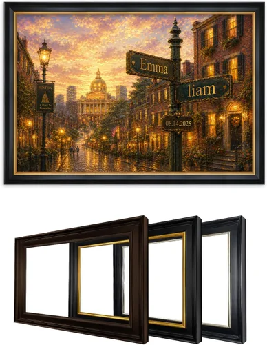 Miniatura 26 de IPIC - Personalized Framed Canvas with Custom Street Sign in Boston Personalized Street Signs with Names, Custom Canvas Print, Boston Sunset