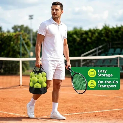 Miniatura 5 de Tebery Paquete de 20 pelotas de tenis de entrenamiento avanzado, pelota de práctica para principiantes, pelotas de juego para perros y mascotas