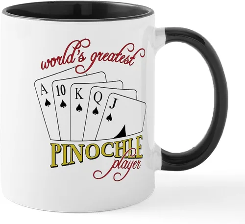 Miniatura 44 de CafePress Euchre Champ Mugs Taza de café de cerámica de 11 oz (11.0 fl oz)