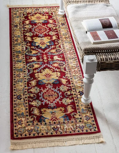 Miniatura 12 de Unique Loom District Collection - Alfombra geométrica de granja, rústica, con bordes, (4 pies x 6 pies, rectangular, azul/beige)