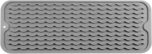 Miniatura 89 de MicoYang Alfombrilla de silicona para secado de platos para múltiples usos, fácil de limpiar, ecológica, resistente al calor, alfombrilla