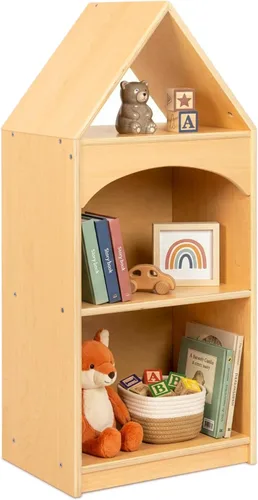 Miniatura 11 de OOOK Estantería Montessori y Organizador de Almacenamiento para Juguetes, Estantería Horizontal de 2 Niveles, Gabinete de Almacenamiento