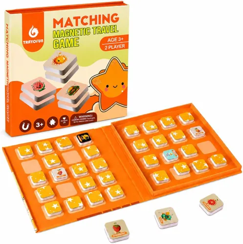 Miniatura 13 de Juego de mesa de damas y Tic-Tac-Toe 2 en 1 Juegos de viaje magnéticos para niños de 8 a 12 años Actividades de avión para niños de 8 a 12 años
