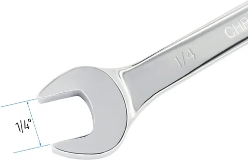 Miniatura 4 de Llave combinada de trinquete de 1/4 de pulgada SAE 72 dientes, caja de trinquete de 12 puntos, herramientas de llave de extremo abierto y extremo