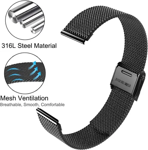 Miniatura 2 de ECSEM - Correas de metal compatibles con iTouch Sport 4, correas de repuesto ajustables de acero inoxidable, correa de reloj de liberación rápida