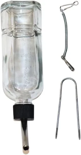 Miniatura 4 de Lixit Botellas de agua planas a prueba de mordidas para conejos, hurones, ratas, pájaros, hámsters, cobayas, jerbos de chinchillas y otros animales