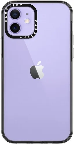Miniatura 2 de CASETiFY Funda compacta para iPhone 12 [2 veces probada contra caídas de grado militar / protección contra caídas de 4 pies] - Negro transparente