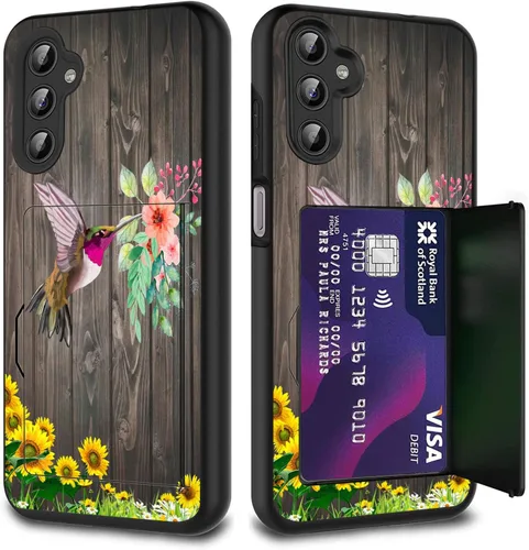 Miniatura 61 de Funda híbrida de doble capa con función atril para Samsung Galaxy A16 5G de 6.9 pulgadas, diseño de vaca con bandera estadounidense