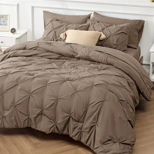 Miniatura 32 de Bedsure - Juego de edredón tamaño matrimonial verde azulado - Juego de ropa de cama tamaño matrimonial en una bolsa de 7 piezas, juego de cama 14