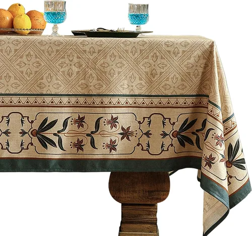 Miniatura 88 de patdrea - Mantel de lino floral, grueso, decorativo y francés para mesas rectangulares o cuadradas, para cocina y comedor, 55 x 79 pulgadas