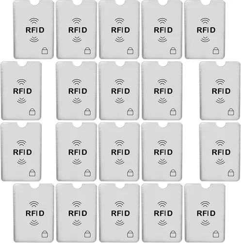 Miniatura 26 de SaiTech IT Juego de 10 fundas de bloqueo RFID, la mejor manera de proteger tus tarjetas del robo electrónico, diseño duradero, ligero y compacto