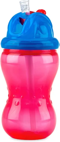 Miniatura 4 de Nuby Paquete de 3 tazas Mega Flip It con popote flexible suave, 12 onzas