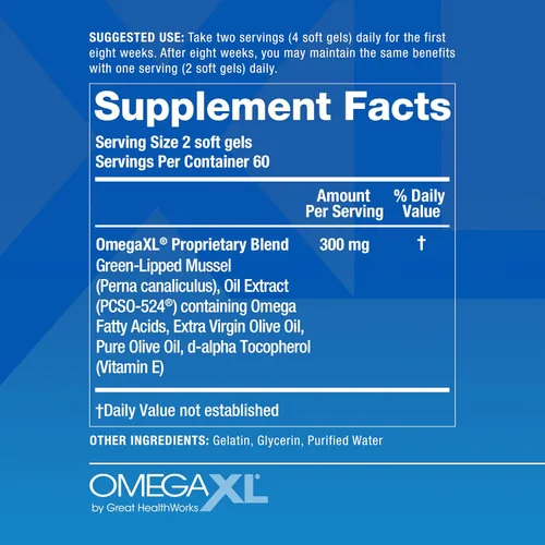 Miniatura 9 de OmegaXL Potente suplemento de apoyo para articulaciones y músculos (60 unidades) y Probiótico XL - PreforPro, DE111, estable en estante - Promueve
