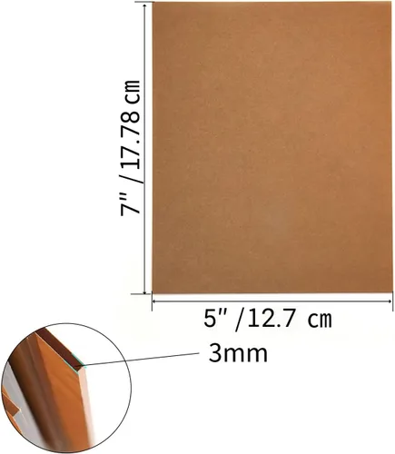 Miniatura 2 de 12 hojas acrílicas transparentes de 5 x 7 pulgadas, láminas acrílicas en blanco, hoja acrílica de 1/8 pulgadas de grosor (0.118 in) de grosor