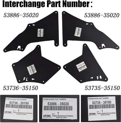Miniatura 3 de Guardabarros Protectores contra Salpicaduras para 4Runner N210 N280 2003-2020 FJ Cruiser 2007-2014 GX460 GX470 Land Cruiser Prado J120 J150 120 150
