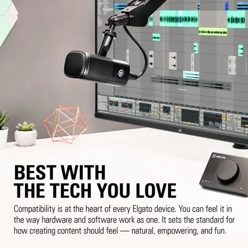 Miniatura 5 de Elgato Wave DX - Micrófono XLR dinámico, patrón cardioide, rechazo de ruido, optimizado para podcasting, streaming, transmisión, no requiere
