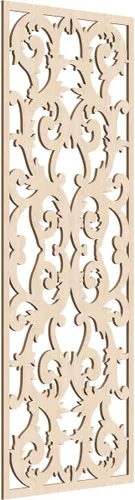 Miniatura 130 de Meadville Paneles decorativos de pared de madera con calado, 9 3/8 pulgadas de ancho x 24 3/8 pulgadas de alto x 1/4 de alto, aliso
