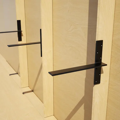Miniatura 5 de Soporte de encimera colgante gratuito de 8 pulgadas de largo x 2.5 pulgadas de ancho, paquete de 2 soportes de estante de pared flotante oculto