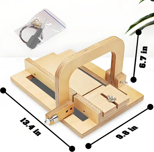 Miniatura 6 de dianjingjumei Cortador de pan de jabón de madera, cortador de alambre ajustable con cables de repuesto adicionales, kit de herramientas de corte