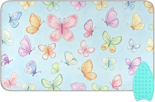 Miniatura 20 de Tapete de planchado portátil con diseño de flores de amapola otoñal, manta con soporte de silicona para planchar para mesa, viajes, resistente al