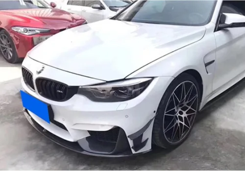 Miniatura 9 de x xotic tech Alerón divisor de aletas de parachoques delantero exterior Canard, patrón de fibra de carbono, compatible con BMW M3 M4 F80 F82 F83