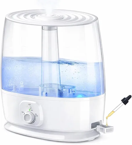 Humidificador de 6 L para el dormitorio del hogar, perfecto para habitaciones grandes de 500 pies cuadrados, tiempo de funcionamiento de 60 horas,