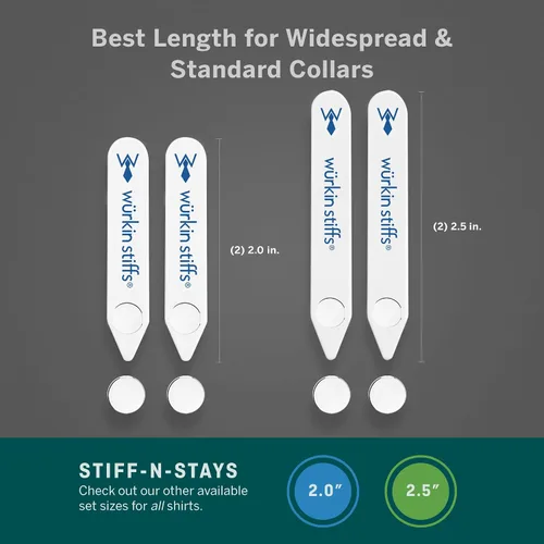 Miniatura 2 de Würkin Stiffs Varillas Magnéticas de Plástico para Cuello Como se Vio en Shark Tank Insertos de Cuello Stiff-N-Stays