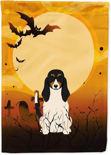 Miniatura 211 de Caroline's Treasures BB4307GF - Bandera de Halloween Airedale para jardín, bandera decorativa para patio exterior, obras de arte de patio, macizos