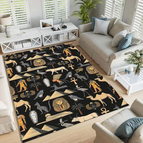 Miniatura 12 de Alfombra de leopardo de 2 x 3 pies para sala de estar, alfombra estética vintage de animales para habitación de niñas, guardería, dormitorio, Azul