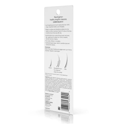 Miniatura 4 de Neutrogena Healthy Lengths - Máscara para pestañas color negro carbón 01, 0.21 onzas