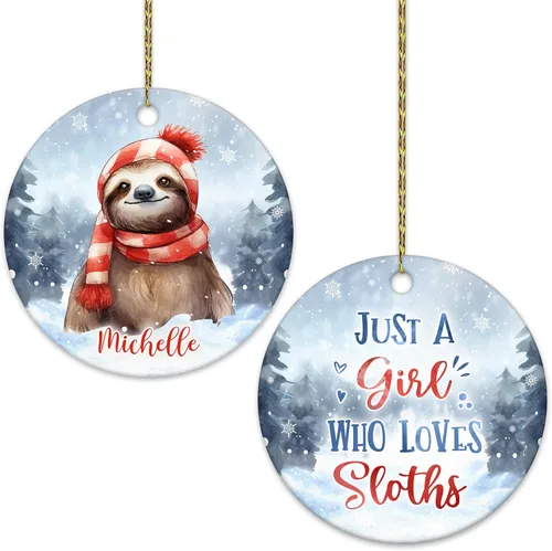 Miniatura 20 de Hyturtle Adorno de Navidad personalizado, con nombre personalizado, círculo de cerámica, para amantes de las abejas, decoración de árbol, regalo