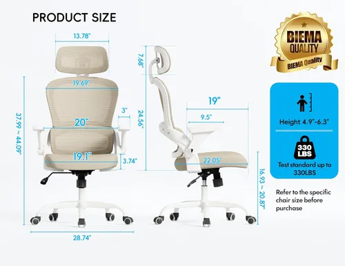 Miniatura 2 de TRALT Silla de oficina – Silla de oficina ergonómica con soporte para el respaldo, silla de computadora, sillas de escritorio de oficina en casa