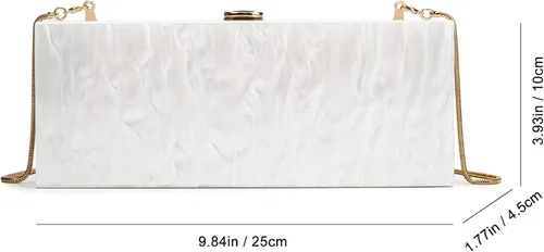 Miniatura 3 de Bolso de mano de acrílico para mujer, bolso de mano de acrílico de perlas largas para cenas, fiestas, bodas, iPhone