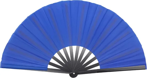 Miniatura 14 de Quacc Ventilador de mano plegable grande de 13 pulgadas, tela de nailon vintage, retro, gran abanico para baile de línea, festival chino de Kung Fu