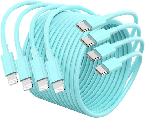 Miniatura 8 de Paquete de 4 cables USB C a Lightning de 6 pies, cable de carga rápida para iPhone 14, repuesto para el cable de carga original de Apple para iPhone