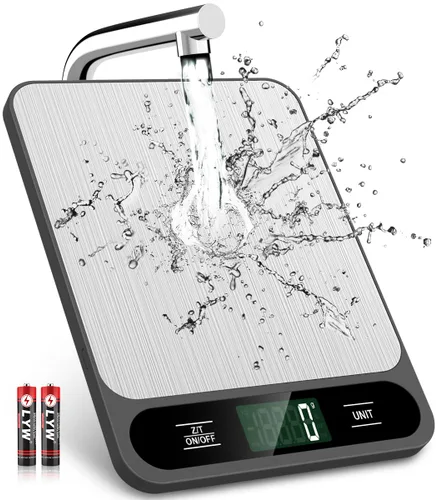 Mik-Nana báscula de alimentos, báscula de cocina digital de 10 kg/22 lb, peso en gramos y onzas para hornear, cocinar, café, paquete de correo, 6