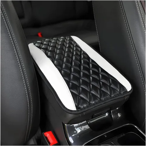 Miniatura 13 de Moly Magnolia Cojín Acolchado para Consola Central de Automóvil, Cubierta Protectora Universal de Cuero Impermeable para Caja de Asiento
