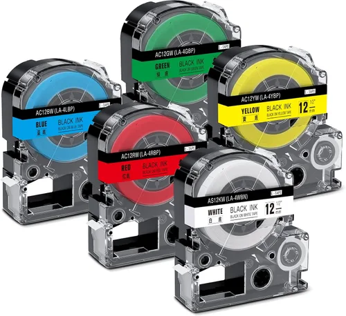 Miniatura 10 de Paquete de 3 cartuchos de cinta LK de repuesto para Epson LK-4TBN ST12KW LC-4TBN9 12mm LK negro sobre transparente de 1/2 pulgadas x 26.2 pies