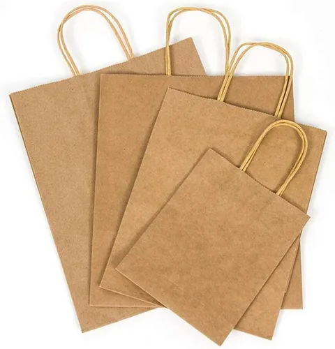 Miniatura 3 de Bolsas de papel kraft con asas trenzadas para regalo navideño, multiusos, adecuadas para cualquier ocasión, 10 x 5 x 13 pulgadas, color marrón