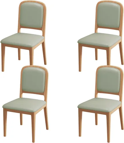 Miniatura 13 de Solid Wood Dining Room Chairs Minimalist,Kitchen Chairs with Soft Padded Back,Living Room Chair for Office Reading,Wood Frame,Armless Vanity