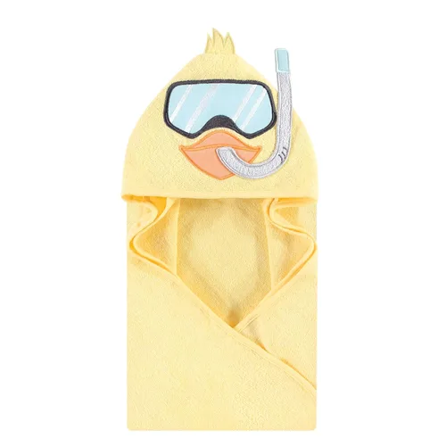 Miniatura 125 de Hudson Baby Toalla unisex de algodón con capucha con cara de animal para bebé, abeja amarilla, talla única Amarillo Bee