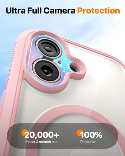 Miniatura 401 de Diaclara Funda diseñada para iPhone 16, mejorada [protección completa de la cámara], carcasa resistente de cuerpo completo con protector de pantalla