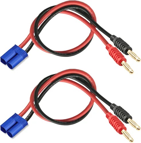 EC3 - Enchufe de conector EC3, conector macho EC3 a conector banana de 0.157 in, adaptador de cargador de batería con cable de 12 AWG de 11.8 in
