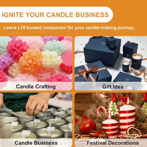 Miniatura 7 de Leerie L10 - Kit de olla de fusión de cera eléctrica extra grande para hacer velas, 20 libras para hacer velas, con núcleo de calefacción, boquilla