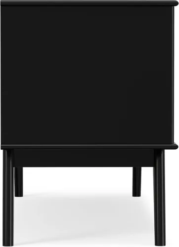 Miniatura 11 de SIMPLIHOME Draper Soporte de TV – Consola baja de madera maciza de 60 pulgadas de ancho en negro, centro de entretenimiento moderno de mediados