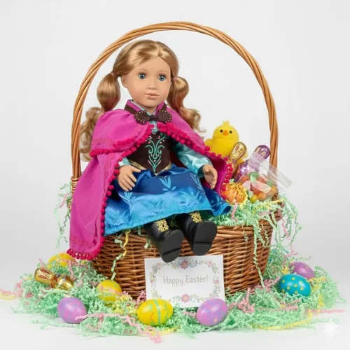Miniatura 7 de Conjunto inspirado en la película Anna Frozen, 3 piezas, ropa y accesorios para muñecas de 18 pulgadas compatibles con muñecas American Girl, juego