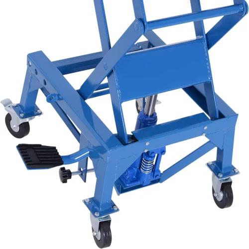 Miniatura 8 de DURHAND Motocicleta hidráulica de 300 libras Scissor Jack Lift Foot Step Wheels para pequeñas motos de suciedad
