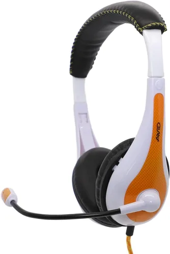 Miniatura 10 de Avid Auriculares AE-36 en blanco con micrófono de pluma ajustable para escuela, aula, educación, pruebas y evaluación
