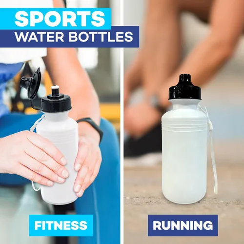Miniatura 5 de 4E's Novelty Botellas de agua deportivas a granel (paquete de 12) de 18 onzas, botella de agua de plástico reutilizable para niños, sin BPA, regalos